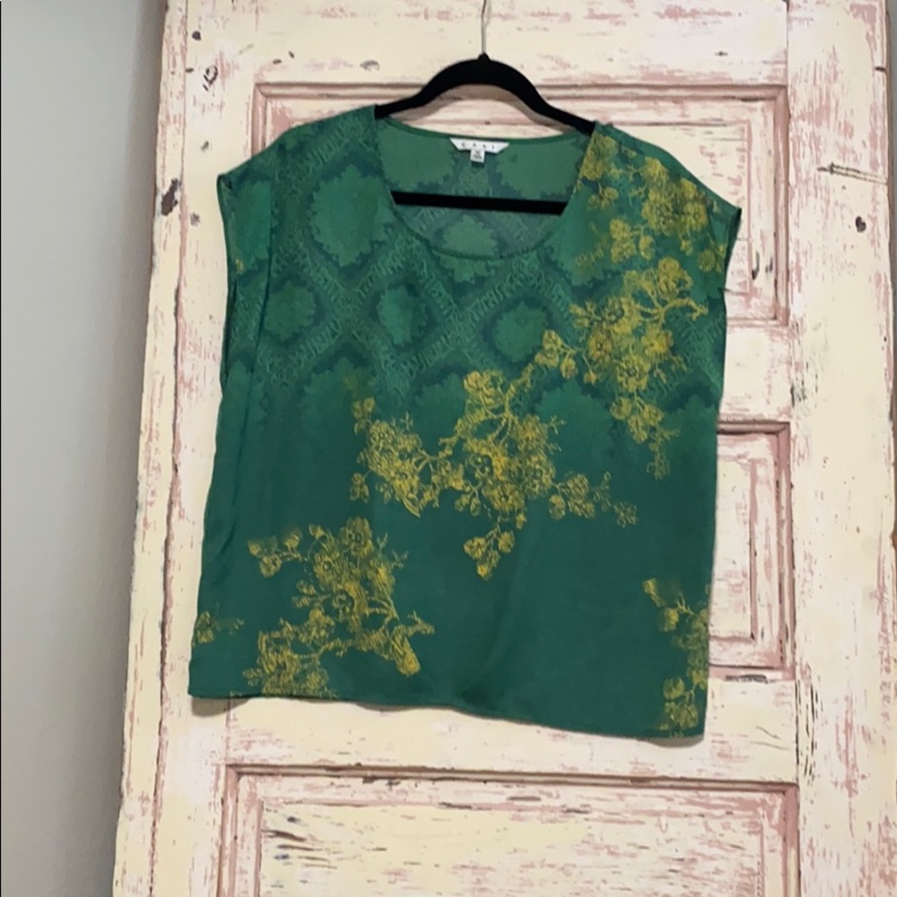 Cabi Green Boxy Blouse